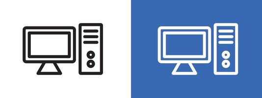 Computer icon logo sign set outline vector