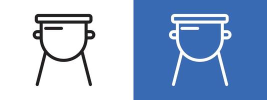 brazier icon logo sign set outline vector