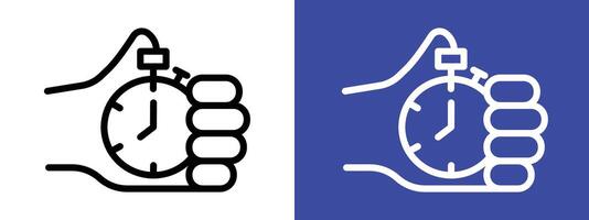 testing time icon logo sign set outline vector