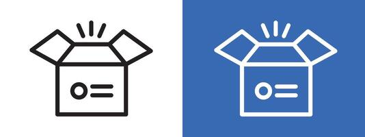 Unpack logo sign set outline vector