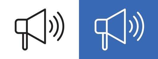 Speaker logo sign set outline vector
