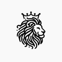 The image is a silhouette of a lion, designed as a logo or stencil sketch. vector