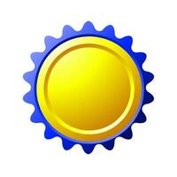 Custom guarantee badge icon for illustrator and graphic designer vector