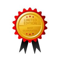 Custom guarantee badge icon for illustrator and graphic designer vector