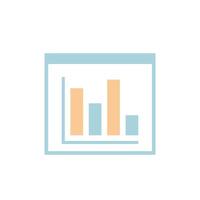 Statistical chart or infographic, analysis and data, symbol icon vector