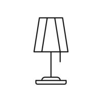 Table lamp line design template and illustration vector