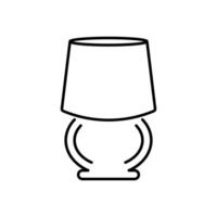 Table lamp line design template and illustration vector