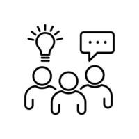Business talk idea icon. Simple line, outline of team work idea icons for ui and ux, website or mobile applicationWeb vector