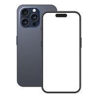 Black Smartphone iPhone 14 models Realistic Design on white background vector