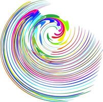 icon, speed logo of a swirl with colorful ink splashes vector
