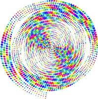 circle with colored ovals making a beautiful gradient texture vector