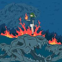 skull On Fire illustration vector