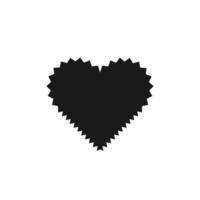love shape symbol isolated on white vector