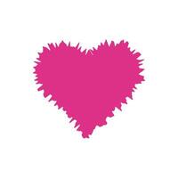 Pink sharp love shape symbol isolated on white vector