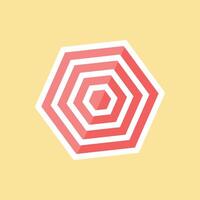 Summer umbrella beach element isolated design illustration. vector