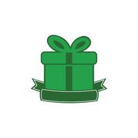 Gift box icon. Flat color design. Gift box flat icon. Illustration of a gift icon design. Design elements with the theme of giving and gifts. Element graphic design vector