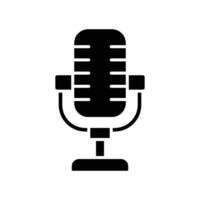 microphone icon design template simple and clean vector