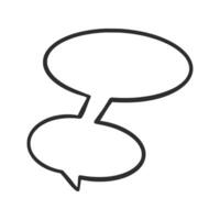 Hand Drawn speech bubbles. Speak bubble text, cartoon chatting box, message box. Blank empty white speech bubbles. Cartoon balloon word design. vector