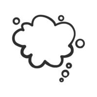 Hand Drawn speech bubbles. Speak bubble text, cartoon chatting box, message box. Blank empty white speech bubbles. Cartoon balloon word design. vector