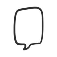 Hand Drawn speech bubbles. Speak bubble text, cartoon chatting box, message box. Blank empty white speech bubbles. Cartoon balloon word design. vector