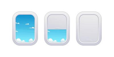 Airplane Window isolated on white background. vector