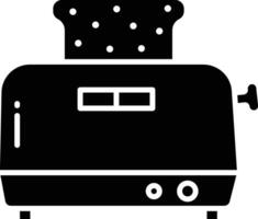 Toast Maker solid glyph illustration vector