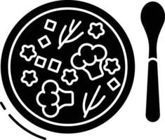 Soup solid glyph illustration vector