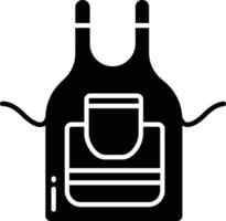 Apron solid glyph illustration vector