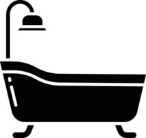 Shower solid glyph illustration vector