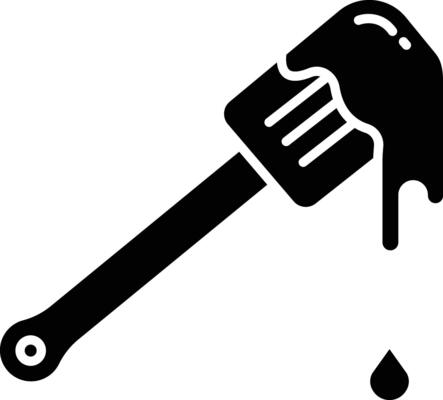 Spatula solid glyph illustration