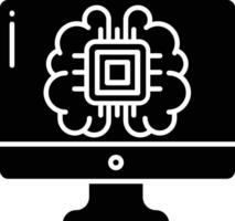 Computer solid glyph illustrations vector
