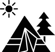 tent solid glyph illustration vector