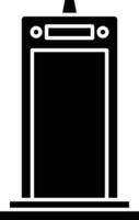Security check machine solid glyph illustration vector