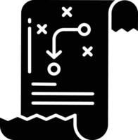 Plan document solid glyph illustration vector