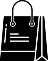 hand bag solid glyph illustration vector