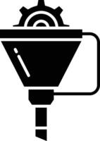 Filter setting solid glyph illustration vector