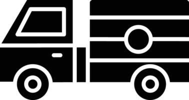 Truck solid glyph illustration vector