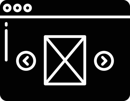 Web game solid glyph illustration