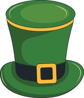 Happy St. Patrick's Day Sticker. with Trendy Cartoon Design. vector