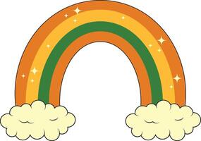 Happy St. Patrick's Day Sticker. with Trendy Cartoon Design. vector