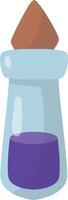 Magic Potion Bottle Isolated on White Background. Illustration in Cartoon Style. vector