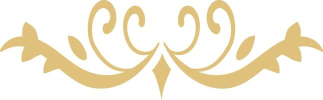 Floral Dividers Element on White Background. Isolated In Simple Design. vector