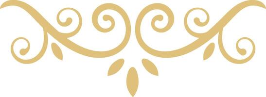 Floral Dividers Element on White Background. Isolated In Simple Design. vector