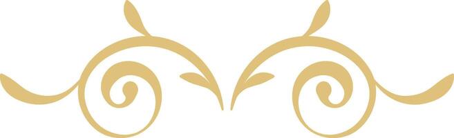 Floral Dividers Element on White Background. Isolated In Simple Design. vector
