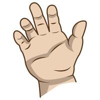 flat cute baby hand icon isolated on white background. vector