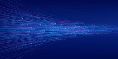 Abstract Fiber Optic Particle Background with Neon Blue and Magenta. Internet science and technology big data background vector