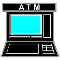 ATM machine icon vectors illustration