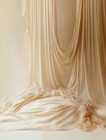 Chiffon fabric drapery background texture photo