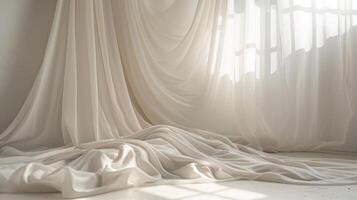 Chiffon fabric drapery background texture photo