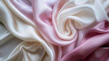 Flowing waves of fabric, gently undulating and rippling, with a soft, silk-like texture background photo